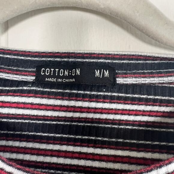 Cotton On 90s Inspired Striped Midi T-shirt Dress Size M - Picture 5 of 9